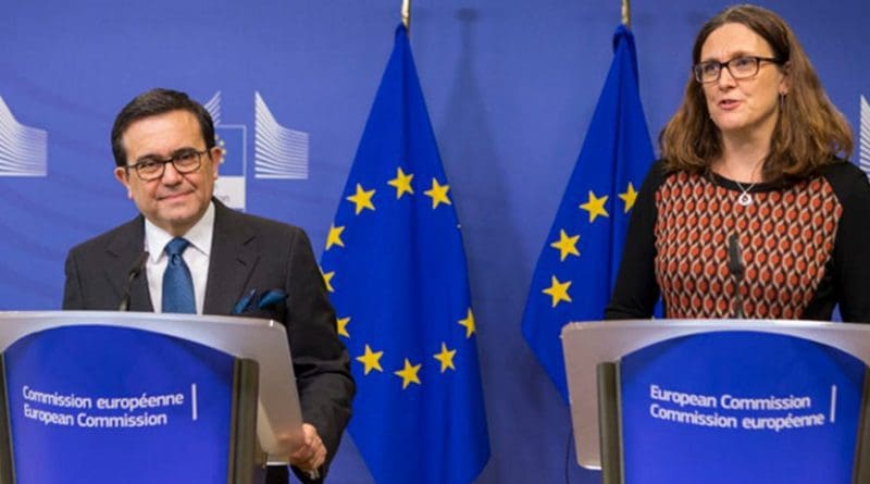 Ildefonso Guajardo Villarreal, on the left, and Cecilia Malmström. Photo: European Commission