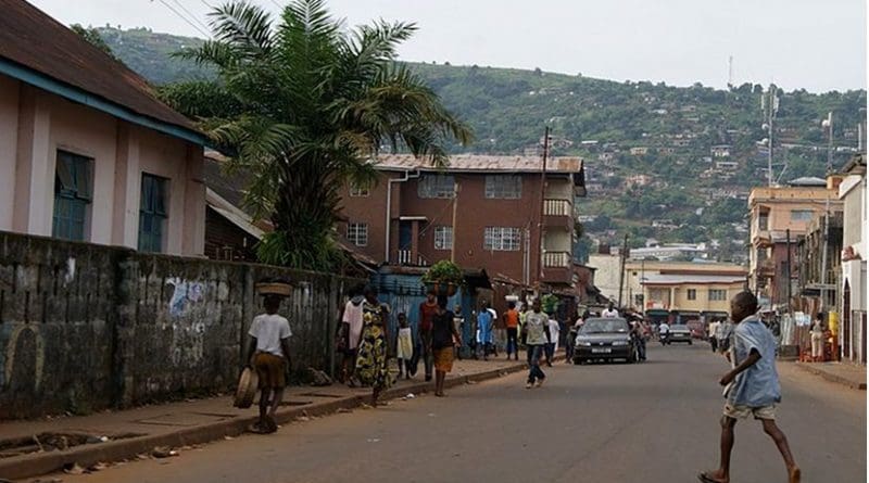 Freetown, Sierra Leone. Photo by Annabel Symington, Wikimedia Commons.