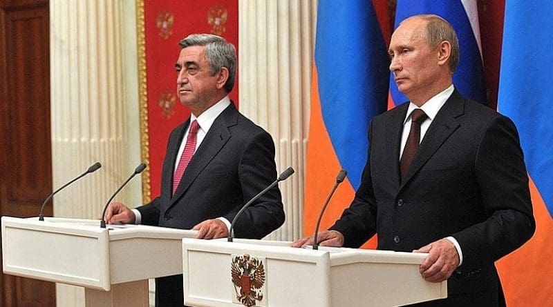President of Armenia Serzh Sargsyan with Russia's President Vladimir Putin. File photo: Kremlin.ru