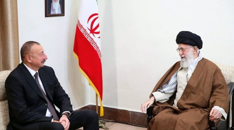 Azerbaijan’s President Ilham Aliyev (left) meets with Iran’s Supreme Leader Ayatollah Ali Khamenei in Tehran in November 2017. Photo: Azerbaijani Presidential Press Service