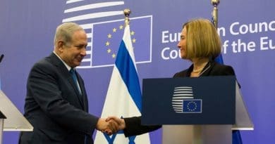 Israeli Prime Minister Benjamin Netanyahu with EU foreign affairs chief Federica Mogherini. Photo Credit: European Council.