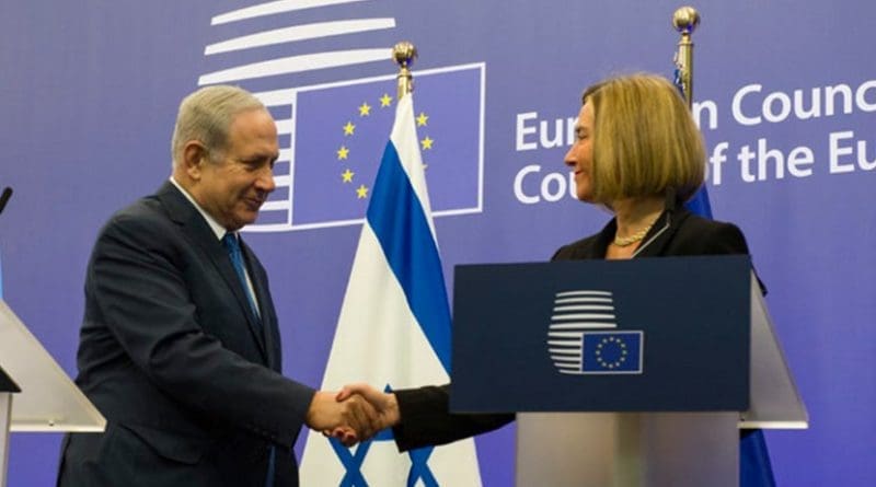 Israeli Prime Minister Benjamin Netanyahu with EU foreign affairs chief Federica Mogherini. Photo Credit: European Council.