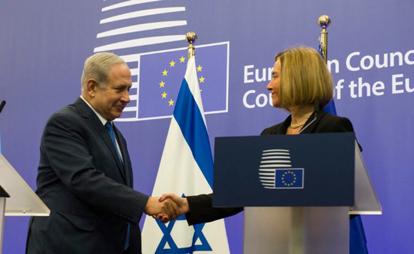 Israeli Prime Minister Benjamin Netanyahu with EU foreign affairs chief Federica Mogherini. Photo Credit: European Council.