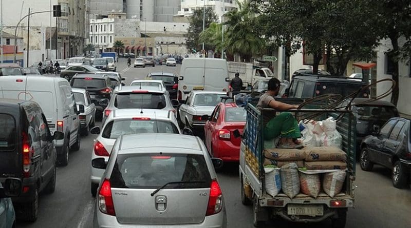 Traffic in Casablanca, Morocco. Photo by karel291, Wikimedia Commons.