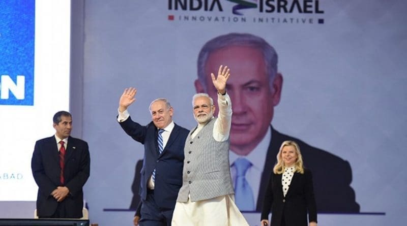 India's Prime Minister Narendra Modi and Israeli Prime Minister Netanyahu. Photo Credit: India PM Office.