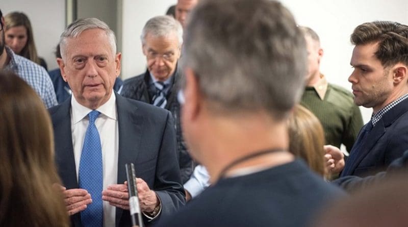 Defense Secretary James N. Mattis speaks with reporters at the Pentagon, Jan. 5, 2018. DoD photo by Army Sgt. Amber I. Smith