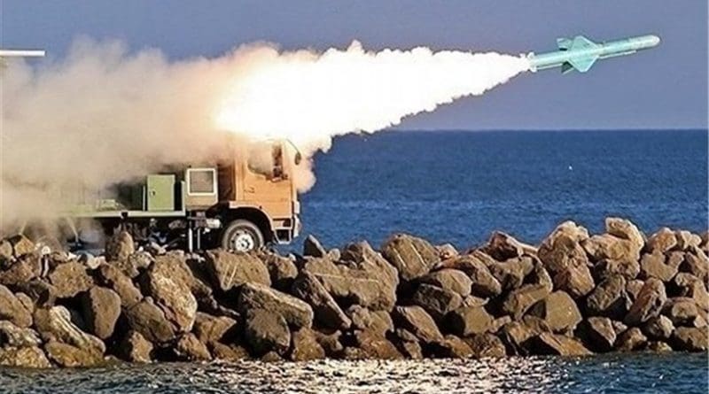 Iran Army fires cruise missile in war game. Photo Credit: Tasnim News Agency.