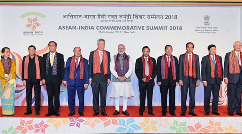 India's Prime Minister, Shri Narendra Modi with the ASEAN Heads of State/Governments and ASEAN Secretary General, at the ASEAN India Commemorative Summit, in New Delhi on January 25, 2018. Photo Credit: India PM Office.