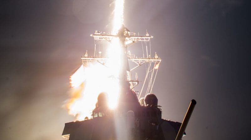 The U.S. Missile Defense Agency (MDA), the Japan Ministry of Defense (MoD), and U.S. Navy sailors aboard USS John Paul Jones (DDG 53) successfully conducted a flight test, resulting in the first intercept of a ballistic missile target using the Standard Missile-3 (SM-3) Block IIA off the west coast of Hawaii. MDA file photo.