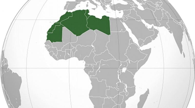 Maghreb countries of Algeria, Libya, Morocco, Mauritania and Tunisia. Source: Wikipedia Commons.