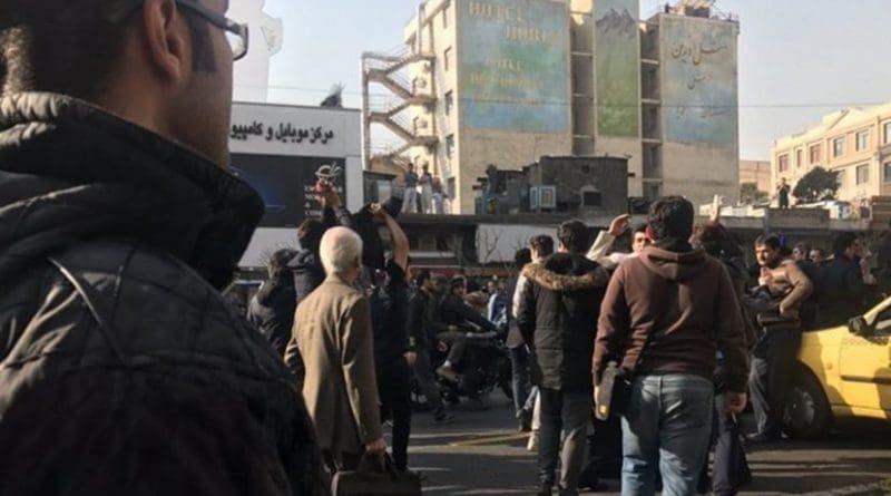 December 30, 2017 protests in Tehran, Iran.