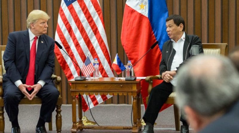 US President Donald J. Trump participates in a bilateral meeting with President Rodrigo Duterte at the Philippine International Convention Center, Monday, November 13, 2017, in Manila, Philippines. (Official White House Photo by Shealah Craighead)