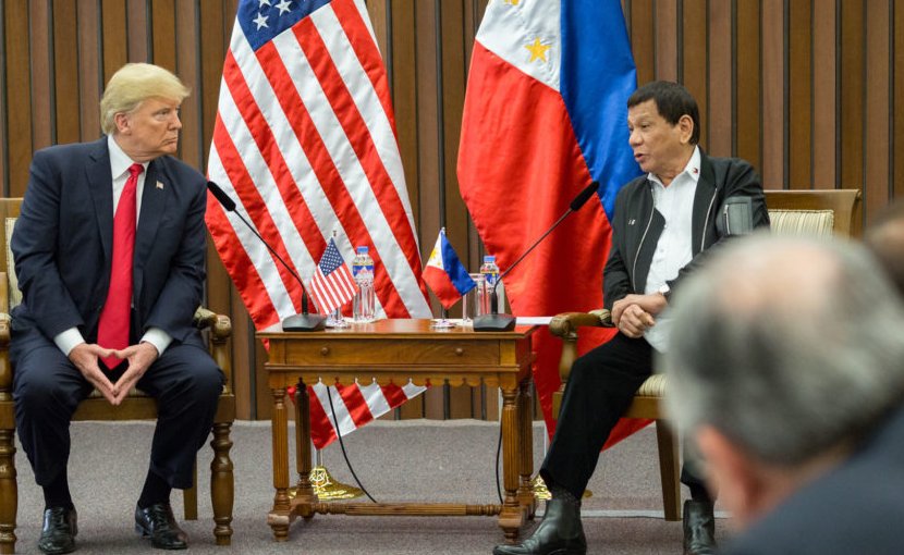 US President Donald J. Trump participates in a bilateral meeting with President Rodrigo Duterte at the Philippine International Convention Center, Monday, November 13, 2017, in Manila, Philippines. (Official White House Photo by Shealah Craighead)