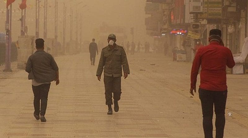 Air pollution in Ahvaz, Khuzestan Province, Iran. Photo by Ali Moarref, Tasnim News Agency