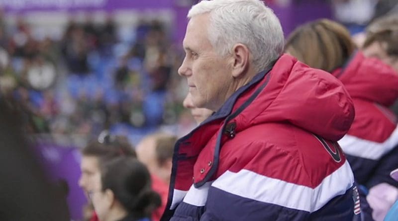 Image: Snapshot of Vice President Pence at the 2018 Winter Olympics extracted from YouTube. Credit: The White House.