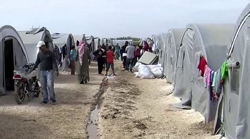 A refugee camp near the Syrian border at Suruç, Turkey. Photo Credit: VOA, Wikimedia Commons.