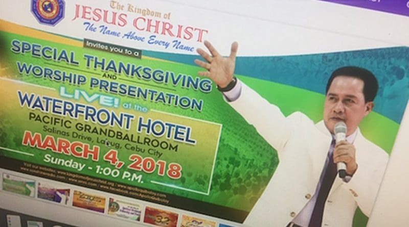 Pastor Apollo Quiboloy, founder and leader of the Kingdom of Jesus Christ, as pictured on the religious group's website. (ucanews.com photo)