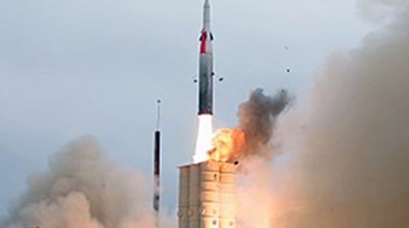 File photo of Arrow 2 missile test. Photo: US Navy News Service