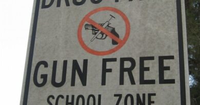 Drug Free and Gun Free. Photo by Marcus Quigmire, Wikimedia Commons.
