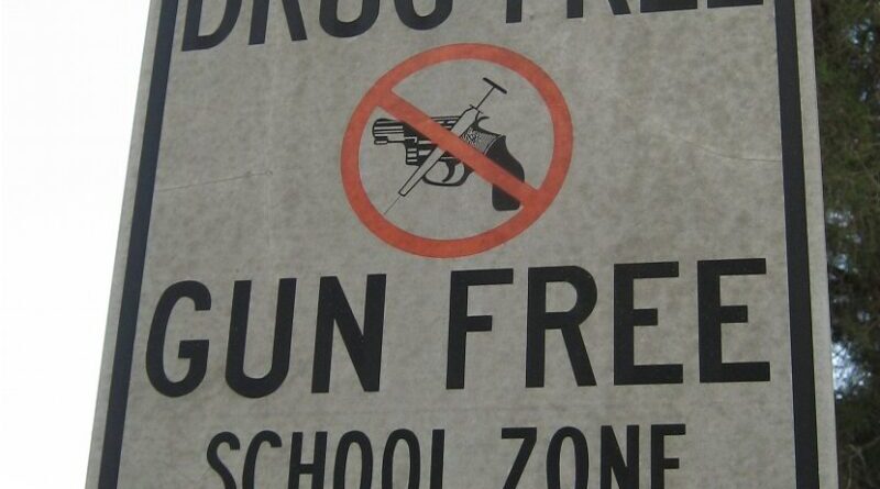 Drug Free and Gun Free. Photo by Marcus Quigmire, Wikimedia Commons.