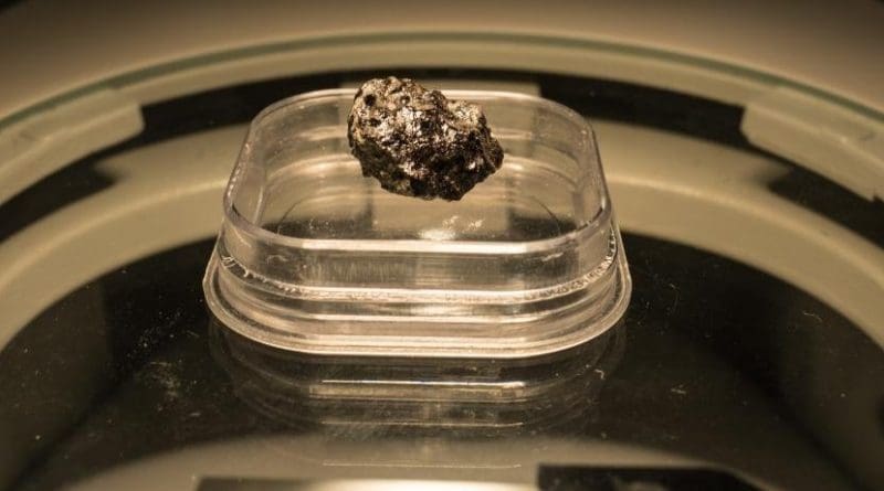 This is a tissint meteorite fragment at University of Houston. Credit University of Houston