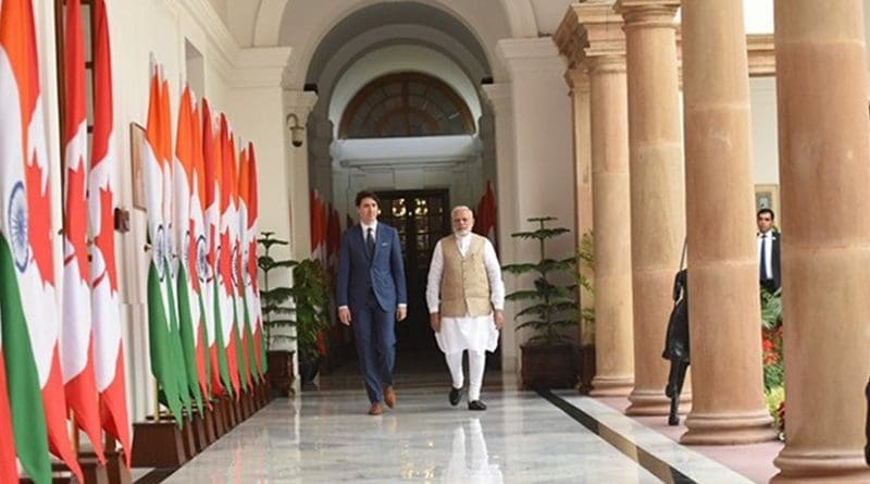 India's Prime Minister, Shri Narendra Modi with the Prime Minister of Canada, Mr. Justin Trudeau, at Hyderabad House, in New Delhi . Photo Credit: India PM Office.