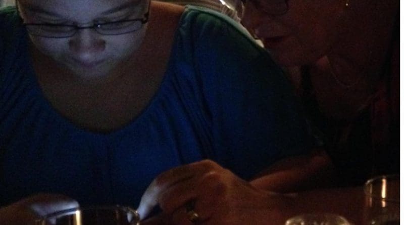 Couple with a smartphone.