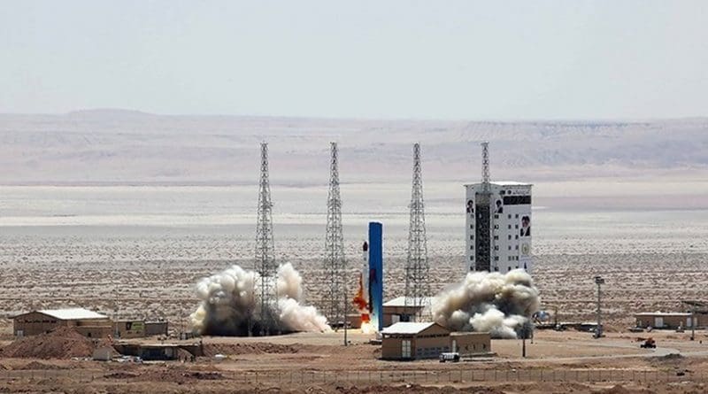 File photo of Iran launching a satellite. Photo Credit: Tasnim News Agency.