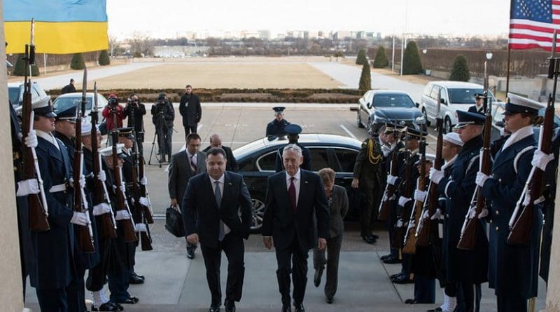 Secretary of Defense James N. Mattis meets with Ukraine’s Defense Minister Stepan Poltorak at the Pentagon in Washington, D.C., Feb. 2, 2018. (DoD photo by U.S. Army Sgt. Amber I. Smith)