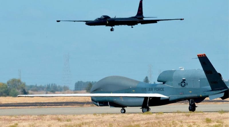RQ-4 Global Hawk and U-2 Dragon Lady are Air Force’s primary high-altitude ISR aircraft, Beale Air Force Base, California. Photo Credit: US Air Force/Bobby Cummings