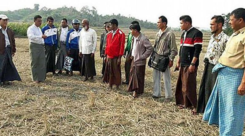 Members of a commission looking into a news report about mass graves for Rohingya Muslims inspects one of the sites in Buthidaung township in western Myanmar's Rakhine state, February 2018. Photo courtesy of Rakhine State's Information Committee