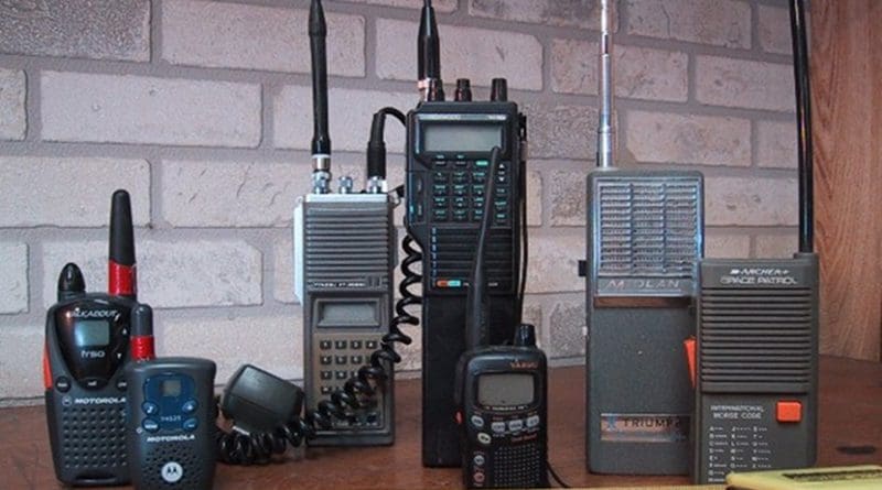 Recreational, toy and amateur radio walkie-talkies. Photo by Wtshymanski, Wikipedia Commons.