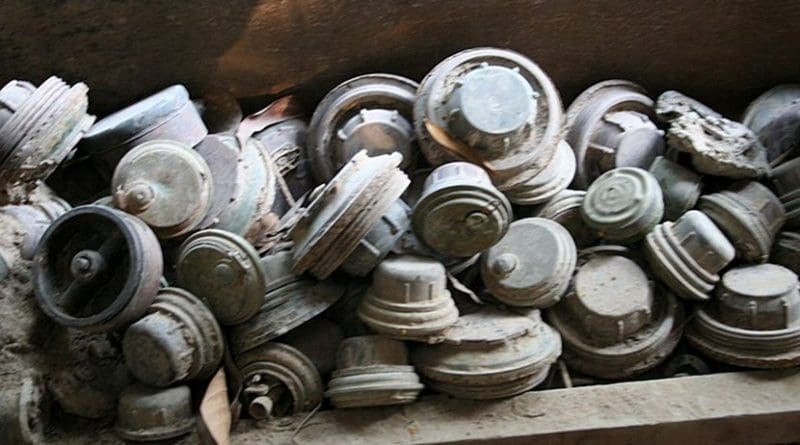 Landmines. Photo by Neil Rickards, Wikimedia Commons.