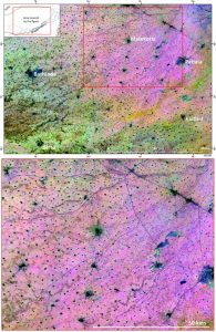 This is a composite image of vegetation indices in Northwest India created from 1254 images reveals a complex palaeoriver network comprised of more than 8000km of palaeochannels. The new MSRM algorithm will contribute to mapping the complete ancient palaeoriver network of northwest India and to a better understanding of how the Indus Civilisation operated c. 2600-1900 BC. Credit Hector A. Orengo