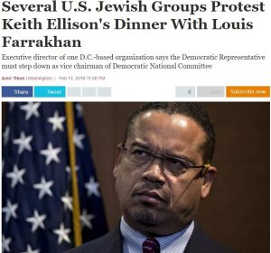 Haaretz’s misleading headline implying Ellison and Farrakhan enjoyed a tete a tete in 2013