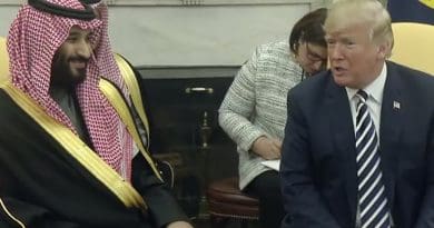 President Trump Meets with Crown Prince Mohammad bin Salman of the Kingdom of Saudi Arabia. Source: White House video screenshot.
