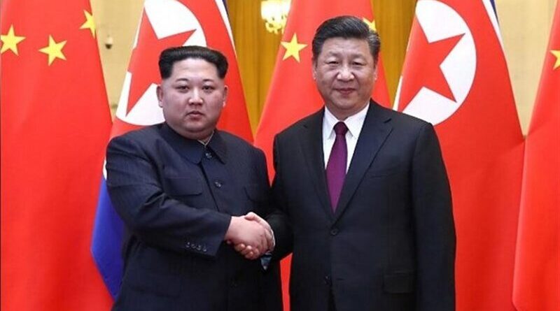North Korean leader Kim Jong Un with China's President Xi Jinping. Photo Credit: Tasnim News Agency.