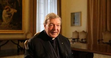 Cardinal George Pell speaks with CNA at the Vatican March 17 2016. Credit:Alexey Gotovskiy/CNA.