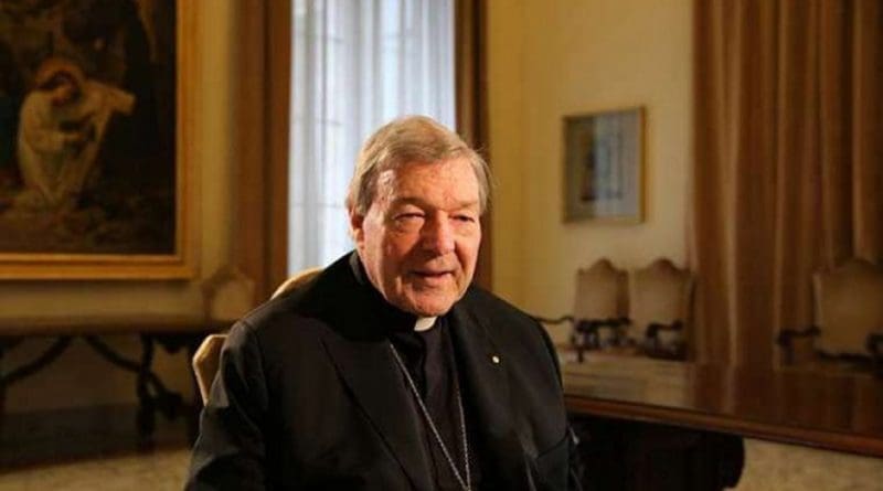 Cardinal George Pell speaks with CNA at the Vatican March 17 2016. Credit:Alexey Gotovskiy/CNA.