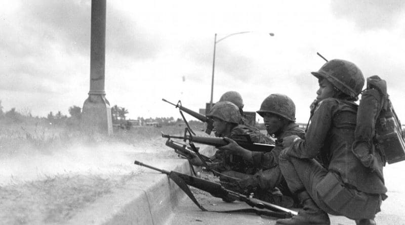 ARVN Rangers defend Saigon, Vietnam during the Tet Offensive. Photo Credit: US military personnel, Wikimedia Commons.