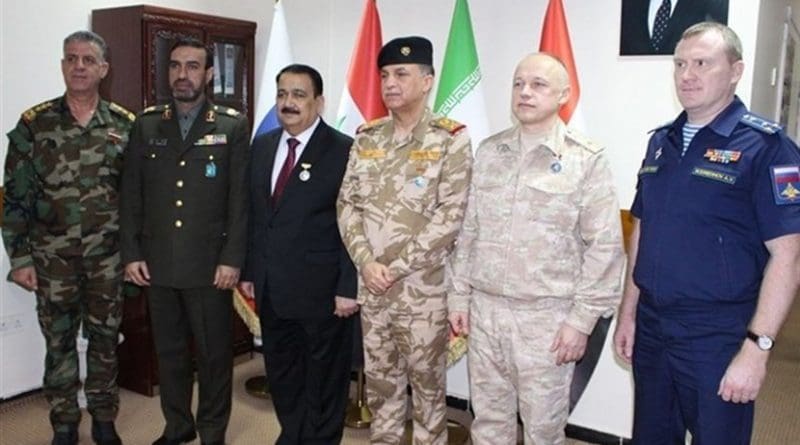 Military representatives of Iran, Iraq, Russia and Syria meet in Baghdad. Photo Credit:Tasnim News Agency.