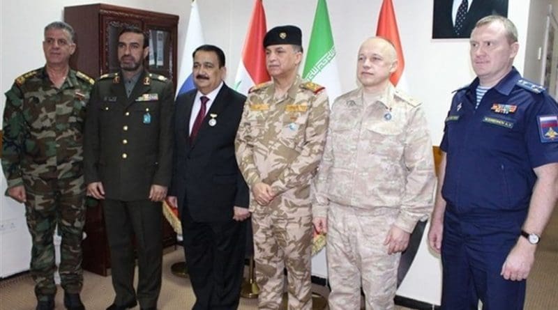 Military representatives of Iran, Iraq, Russia and Syria meet in Baghdad. Photo Credit:Tasnim News Agency.