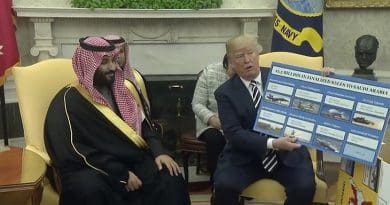 President Trump Meets with Crown Prince Mohammad bin Salman of the Kingdom of Saudi Arabia. Source: White House video screenshot.