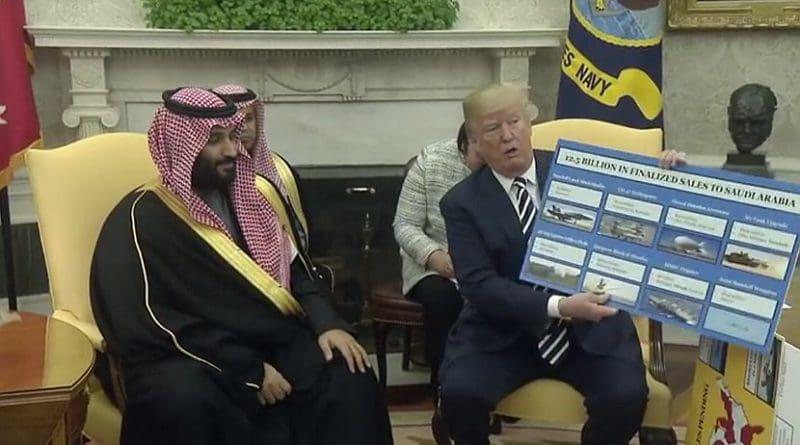 President Trump Meets with Crown Prince Mohammad bin Salman of the Kingdom of Saudi Arabia. Source: White House video screenshot.