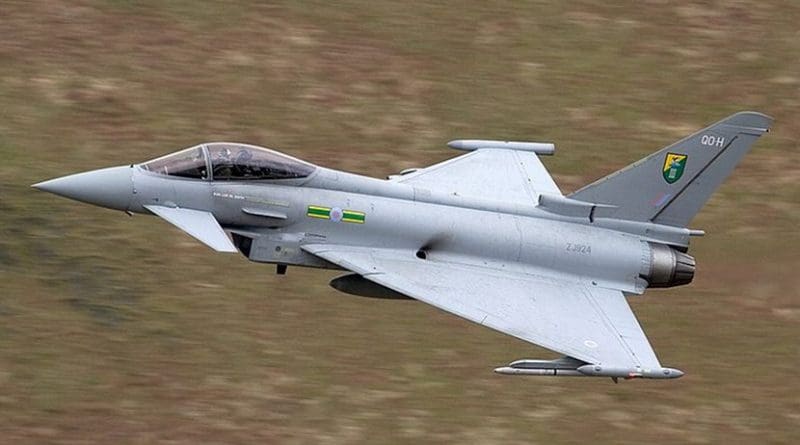 Royal Air Force Eurofighter. Photo by Chris Lofting, Wikipedia Commons.