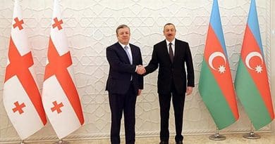 Georgia's PM Giorgi Kvirikashvili and Azerbaijan's President Ilham Aliyev, March 12, 2018. Photo: gov.ge