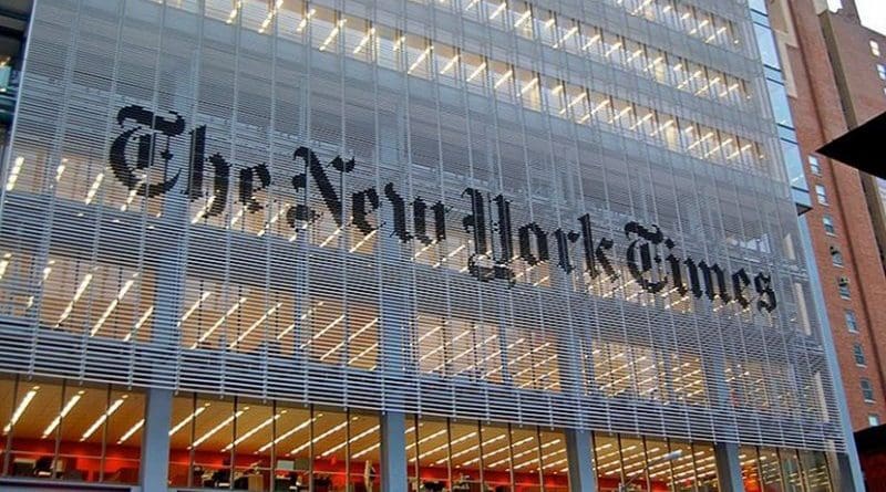 New York Times headquarters. Photo by Haxorjoe, Wikimedia Commons.