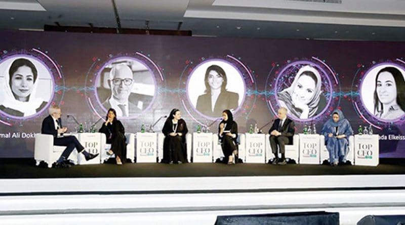 The first day of the event was devoted to women’s role in business, the economy and society, where experts took to the stage at the invitation of media personality Muna AbuSulayman, right. AN photo