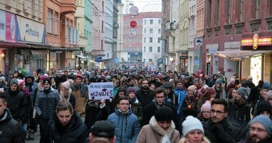 A march for Ján Kuciak and Martina Kušnírová. Photo by Martin Strachoň / Wikimedia Commons in Brno