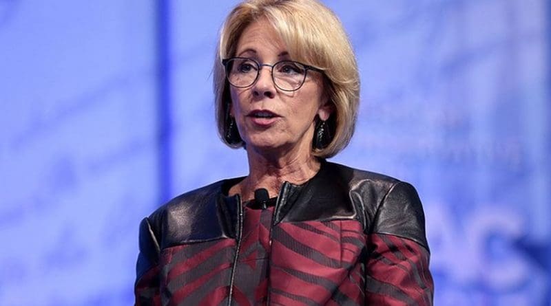 US Secretary of Education Betsy DeVos. Photo by Gage Skidmore, Wikimedia Commons.